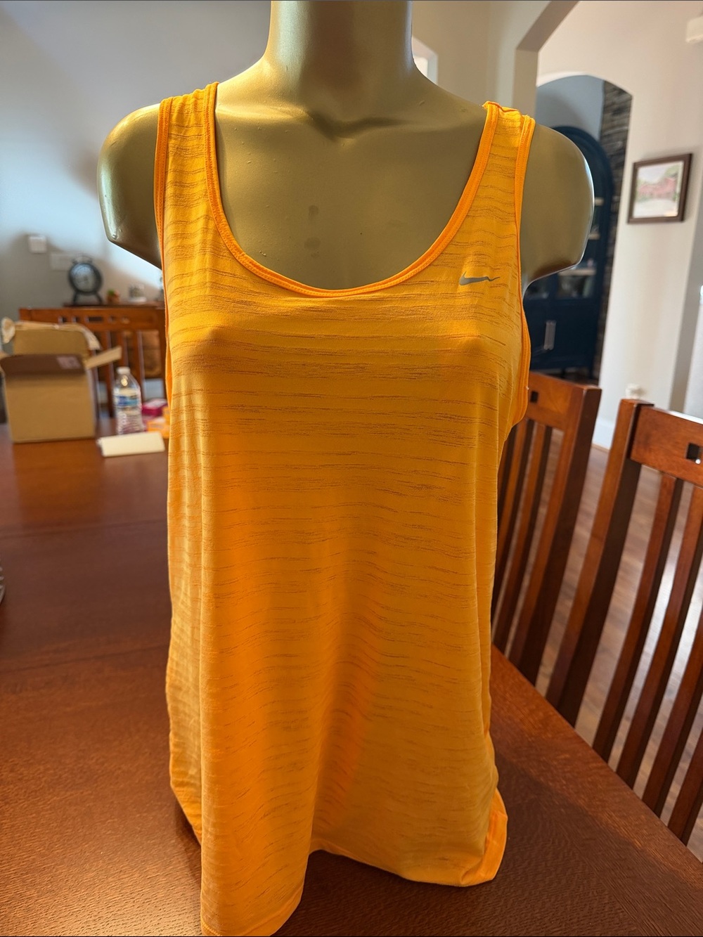 Nike Women's Orange Tank Top – Lightweight Athletic Scoop Neck